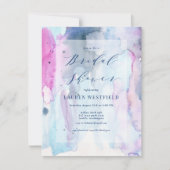 Dreamy Spring Watercolor Bridal Shower Invitation Kaart (Voorkant)