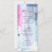 Dreamy Spring Watercolor Bridal Shower Menu Card Kaart (Voorkant)