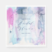 Dreamy Spring Watercolor Bridal Shower Napkins Servet (Voorkant)