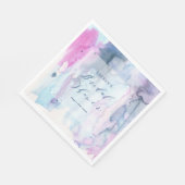 Dreamy Spring Watercolor Bridal Shower Napkins Servet (Hoek)