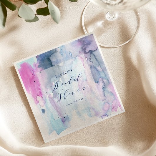 Dreamy Spring Watercolor Bridal Shower Napkins Servet