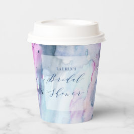 Dreamy Spring Watercolor Bridal Shower Paper Cups Papieren Bekers