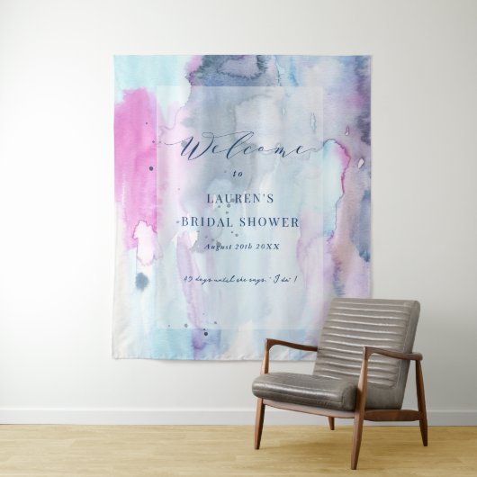 Dreamy Spring Welcome Cloth Tapestry Backdrop Sign Wandkleed (In situ)