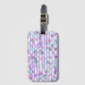 Dreamy Starburst Waves Pattern Bagagelabel (Voorkant (verticaal))
