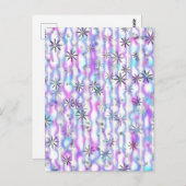 Dreamy Starburst Waves Pattern Briefkaart (Voorkant / Achterkant)