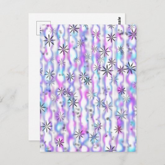 Dreamy Starburst Waves Pattern Briefkaart (Voorkant / Achterkant)