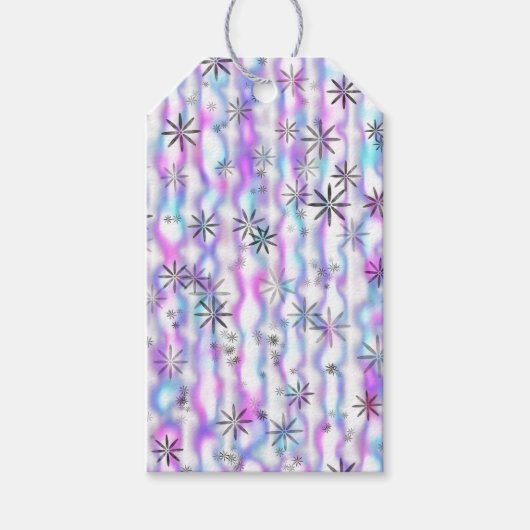 Dreamy Starburst Waves Pattern Cadeaulabel (Voorkant)