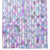 Dreamy Starburst Waves Pattern Douchegordijn (Voorkant)