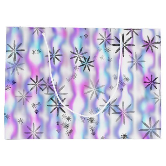 Dreamy Starburst Waves Pattern Groot Cadeauzakje (Achterkant)