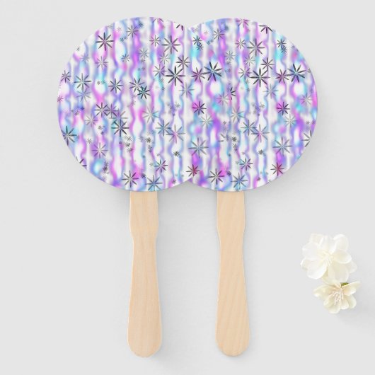 Dreamy Starburst Waves Pattern Handwaaier (Voorkant en achterkant)