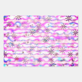 Dreamy Starburst Waves Pattern Inpakpapier Vel (Voorkant 3)