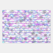 Dreamy Starburst Waves Pattern Inpakpapier Vel (Voorkant)