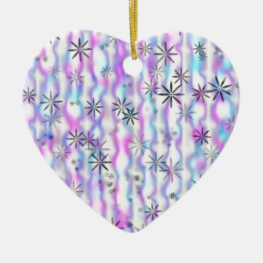 Dreamy Starburst Waves Pattern Keramisch Ornament (Voorkant)
