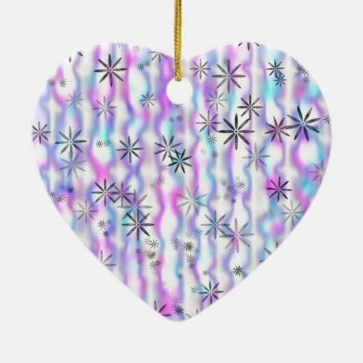 Dreamy Starburst Waves Pattern Keramisch Ornament (Achterkant)