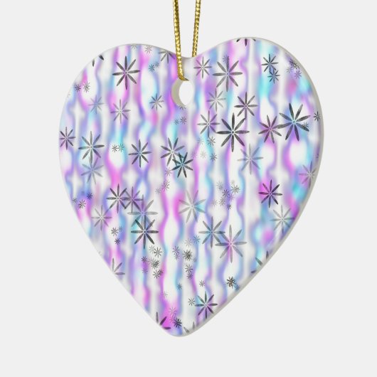 Dreamy Starburst Waves Pattern Keramisch Ornament (Links)