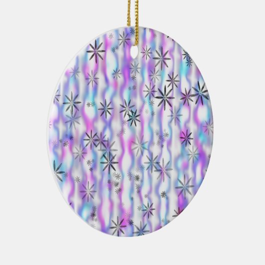 Dreamy Starburst Waves Pattern Keramisch Ornament (Rechts)