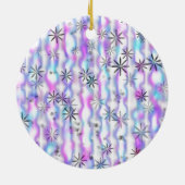 Dreamy Starburst Waves Pattern Keramisch Ornament (Achterkant)