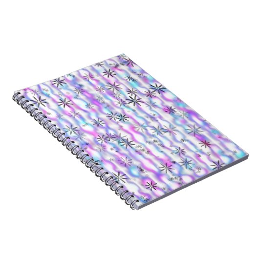 Dreamy Starburst Waves Pattern Notitieboek (Rechterzijde)