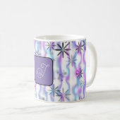 Dreamy Starburst Waves Pattern Personalized Koffiemok (Voorkant rechts)