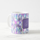 Dreamy Starburst Waves Pattern Personalized Koffiemok (Voorkant links)