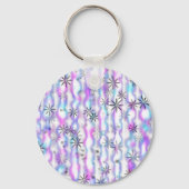 Dreamy Starburst Waves Pattern Sleutelhanger (Voorkant)