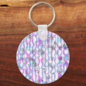 Dreamy Starburst Waves Pattern Sleutelhanger (Voorkant)