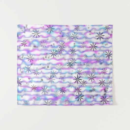 Dreamy Starburst Waves Pattern Wandkleed (Voorkant (horizontaal))