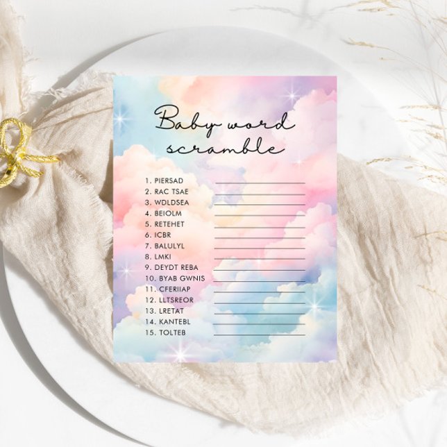 Dreamy Stars Baby Word Scramble spel (Creator heeft geüpload)