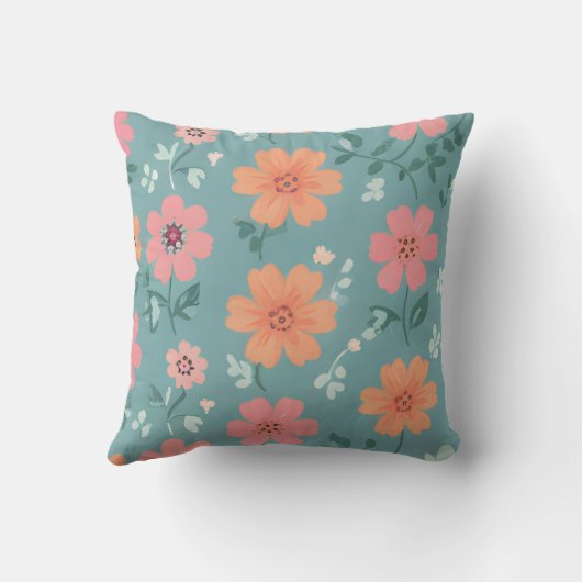 Dreamy Summer Ditsy Floral Kussen (Achterkant)
