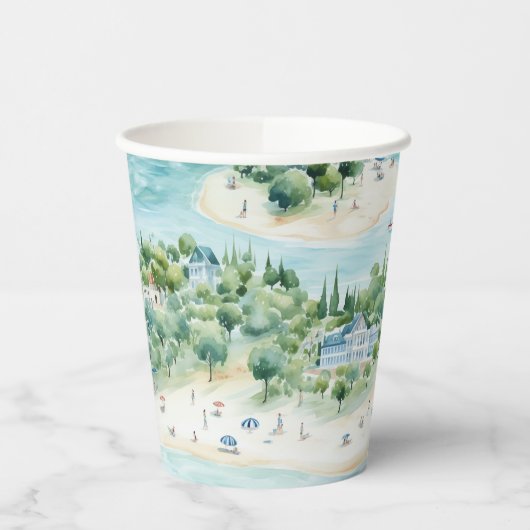 Dreamy Summer Seaside Feestdagen - Papieren beker (Links)