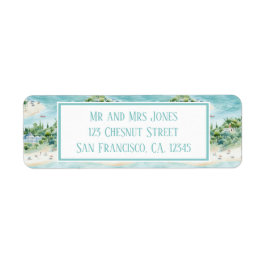 Dreamy Summer Seaside Feestdagen - Retouradres Etiket