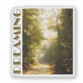 Dreamy sunlit park, nature aesthtetic photo sticker (Voorkant)