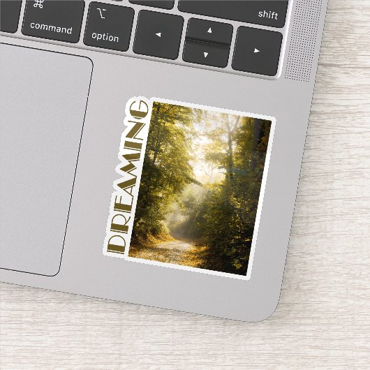 Dreamy sunlit park, nature aesthtetic photo sticker (Detail)