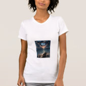 Dreamy Sunset Beach - Artistic Ocean Uitzicht Dame T-shirt (Voorkant)