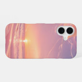 Dreamy Sunset Beach & Stardust Phone Case iPhone 16 Hoesje (Achterkant horizontaal)