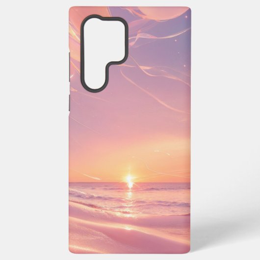 Dreamy Sunset Beach & Stardust Phone Case Samsung Galaxy Hoesje (Achterkant)