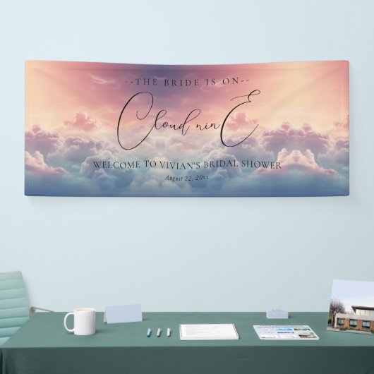 Dreamy Sunset Cloud Nine Vrijgezellenfeest Welkom Spandoek (Beurs)