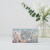 Dreamy Transparent Flowers Logo Visitekaartje (Staand voorkant)
