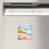 Dreamy Tropical Paradise Magneet (Insitu (Vaatwasser))