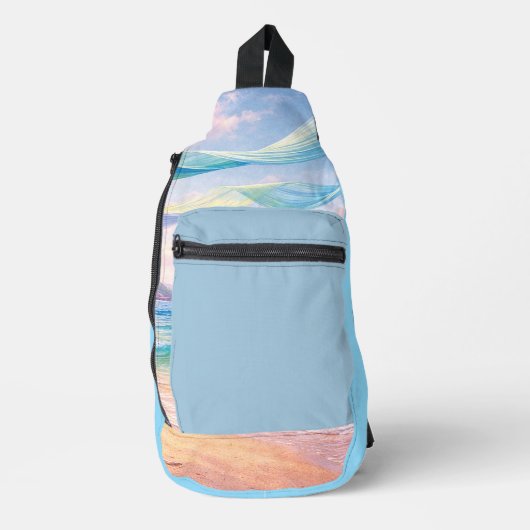 Dreamy Tropical Paradise Sling Bag (Voorkant)