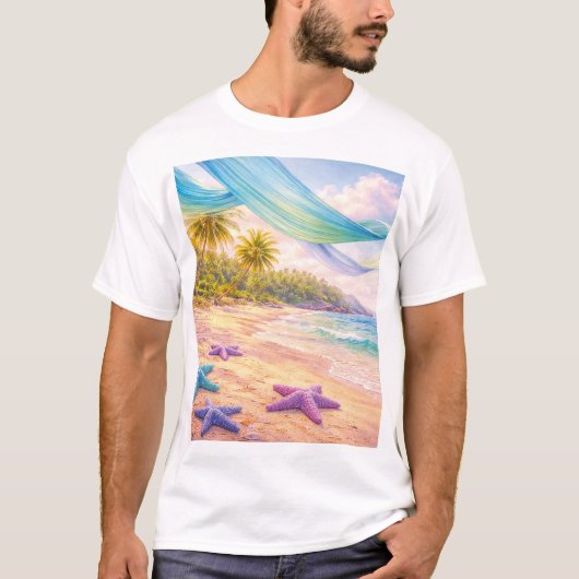Dreamy Tropical Paradise T-shirt (Voorkant)