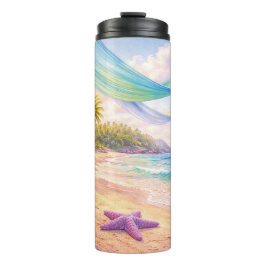 Dreamy Tropical Paradise Thermosbeker
