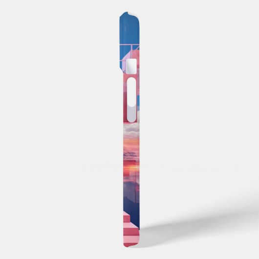 Dreamy Vaporwave Staircase iPhone 15 Case (Achterkant / Links)