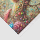 Dreamy Vintage Cheshire Cat and Alice Decoupage Tissuepapier (Detail)