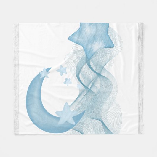 Dreamy Watercolor Abstract Fleece Blanket (Voorkant (Horizontaal))