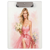 Dreamy Watercolor Bride Klembord (Voorkant)