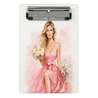 Dreamy Watercolor Bride Mini Klembord