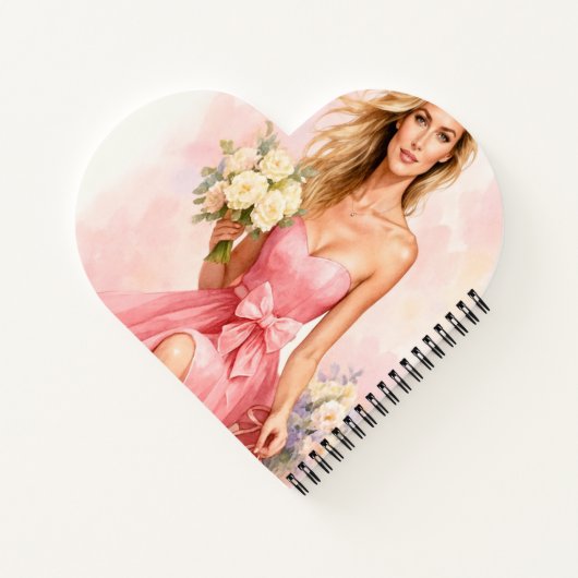 Dreamy Watercolor Bride Notitieboek (Achterkant)