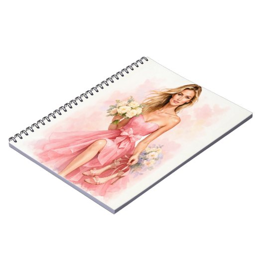 Dreamy Watercolor Bride Notitieboek (Linkerzijde)