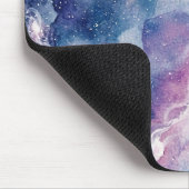 Dreamy Watercolor Galaxy & Stars Mouse Pad Muismat (Hoek)